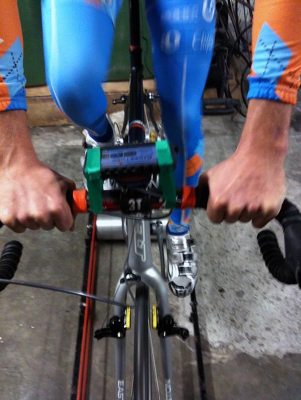 Danny Summerhill on the rollers.