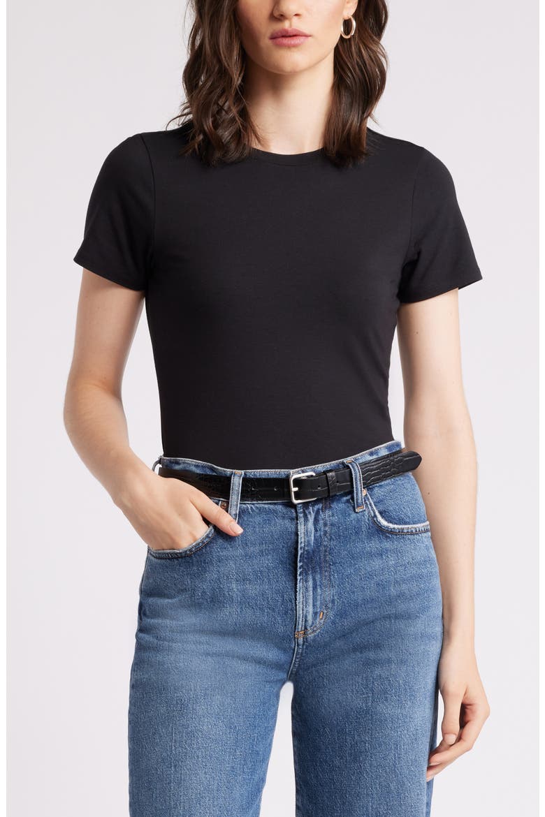 Pima Cotton Blend Crewneck T-Shirt