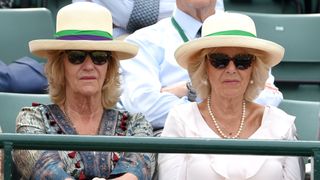 Annabel Elliot and Queen Camilla at Wimbledon