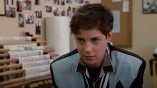 Joyce Hyser dressed like a boy in Just One of the Guys.