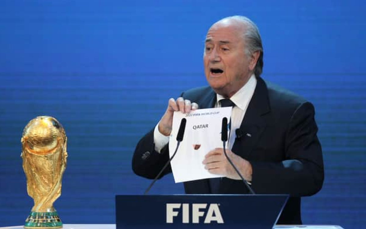 FIFA Uncovered: Sepp Blatter announcing Qatar in the World Cup draw