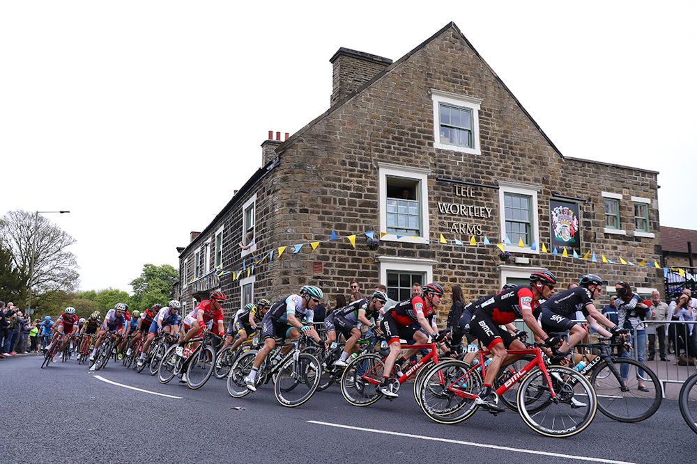 The peloton in action at the Tour de Yorkshire