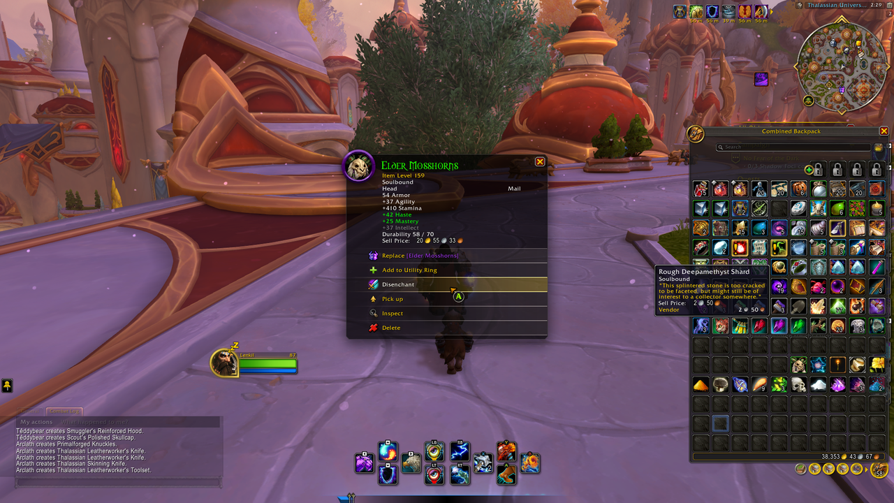 A quick-access options menu added by the ConsolePort mod.