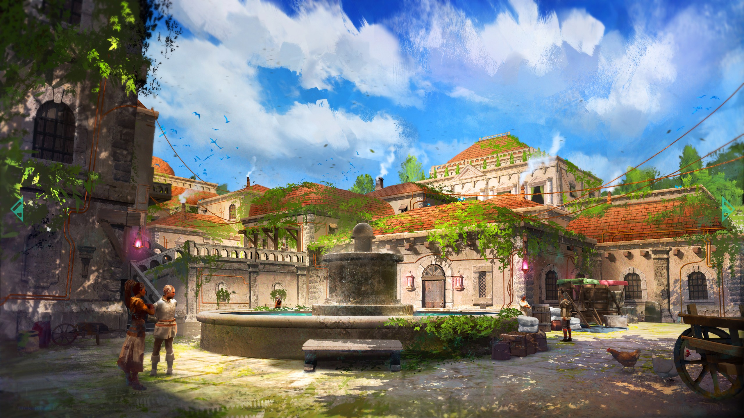 Street view of Emerald Stair town during the day