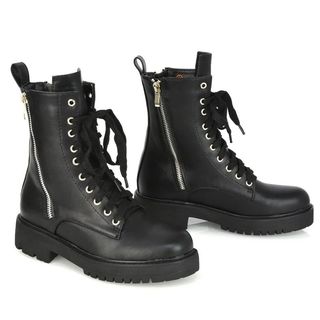 Black combat boots