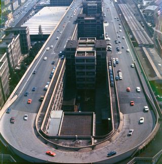 The Lingotto factory test track pictured in 1966