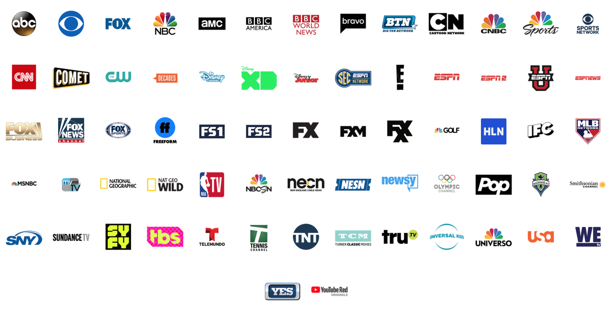 YouTube TV channels Here's every available channel on YouTube TV