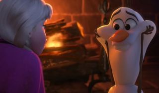 Olaf melting in Frozen