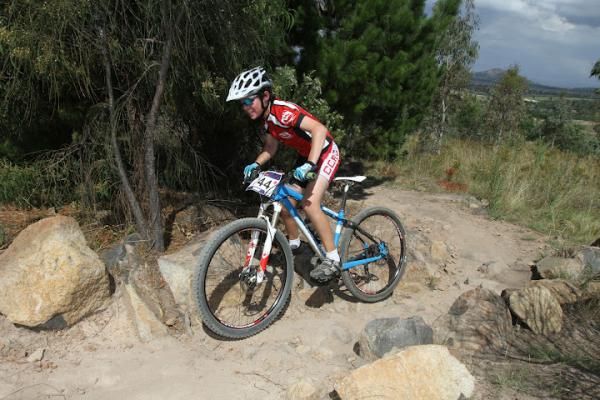 Charlie Brodie in second in the U15 men's race