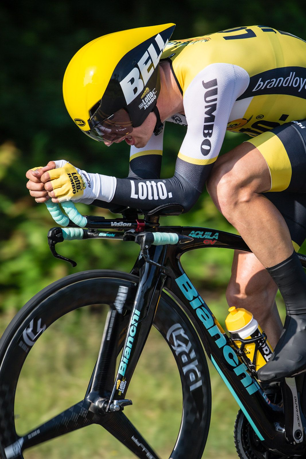 Alexey Vermeulen keeps his focus during the US time trial championship.