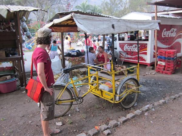 A bike taxi in Guatemala
