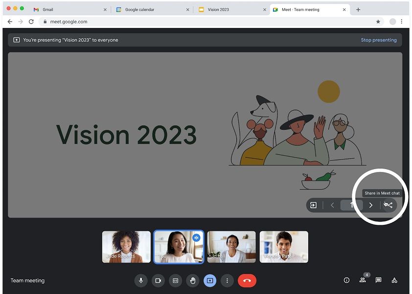 Google Meet file sharing