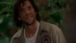 Henry Ian Cusick looking very sweaty in the jungle in Lost