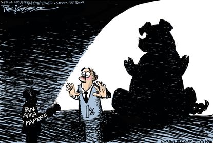 Political Cartoon U.S. Panama Papers