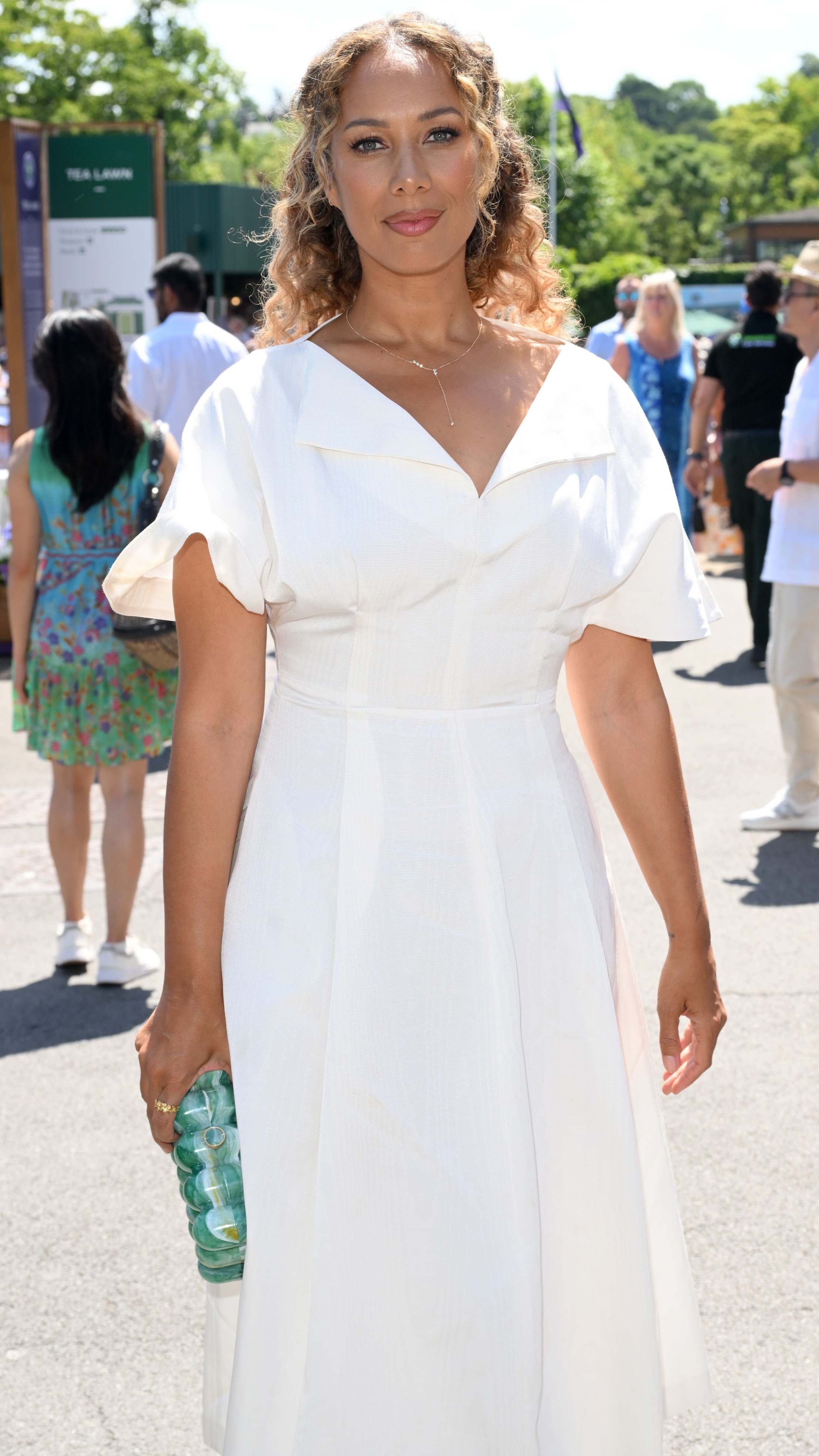 Leona Lewis attends day eleven of the Wimbledon Tennis Championships at the All England Lawn Tennis and Croquet Club on July 10, 2025