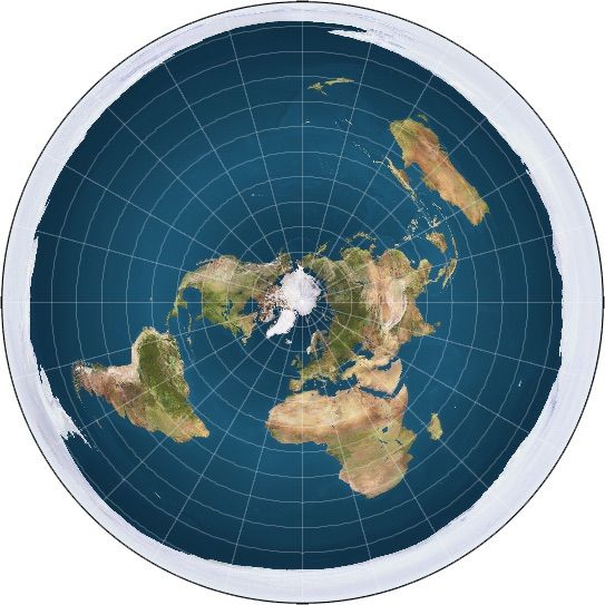 flat earth map