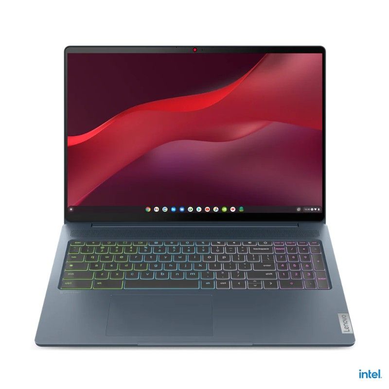 Lenovo IdeaPad 5 Gaming Chromebook front view with lid open (leak)