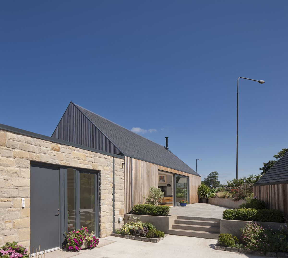 exterior of timber clad self build home