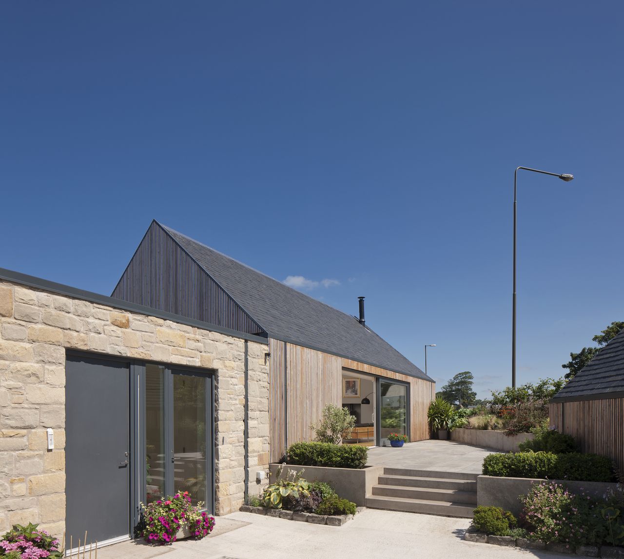 exterior of timber clad self build home