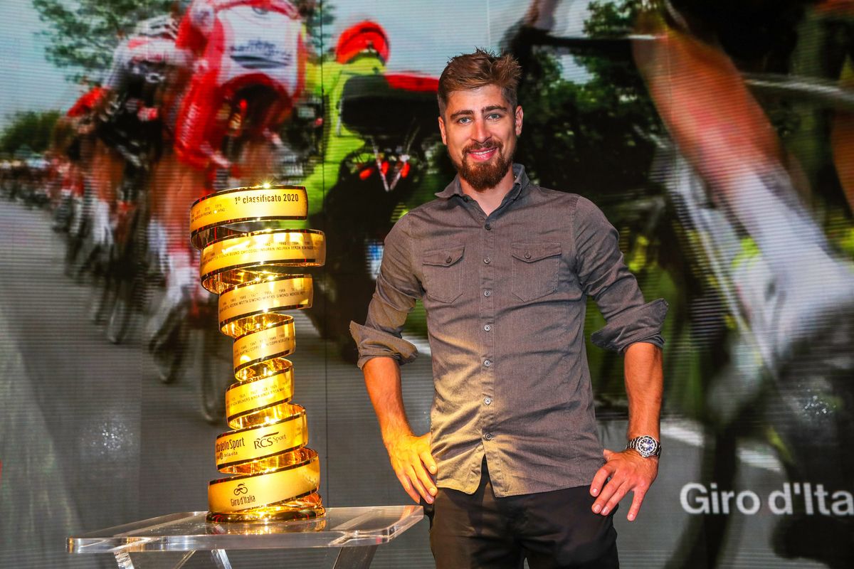 Peter Sagan at the 2020 Giro d'Italia route presentation in Milan