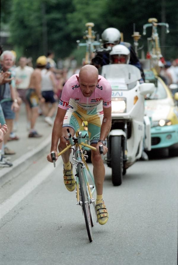 Pantani in the Lugano time trial