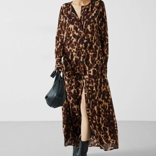 Hush Leopard Print Midi Dress