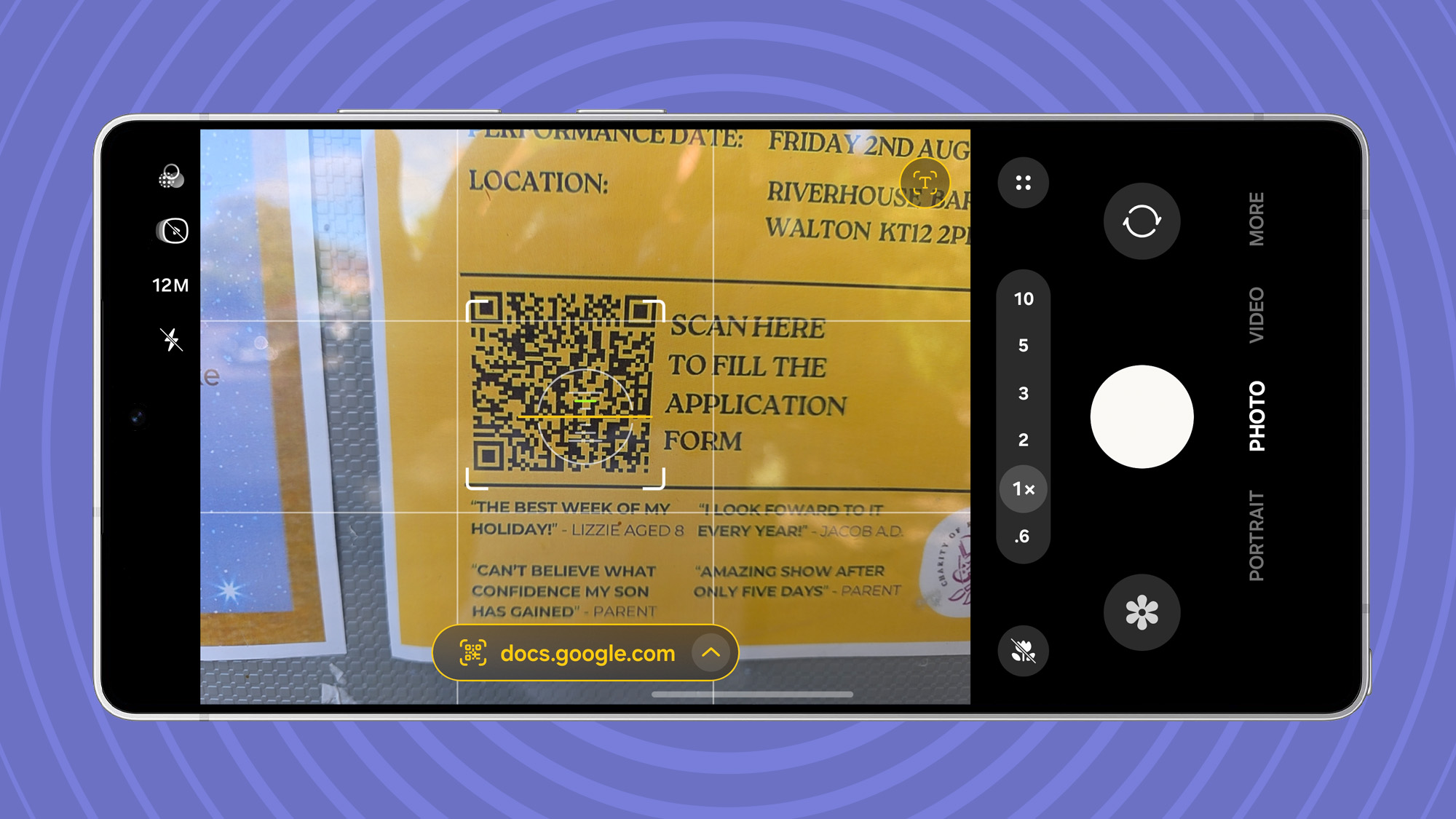 Samsung Galaxy S25 Ultra QR code scan