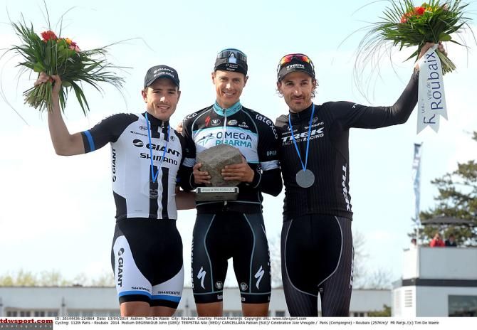 The Paris-Roubaix podium