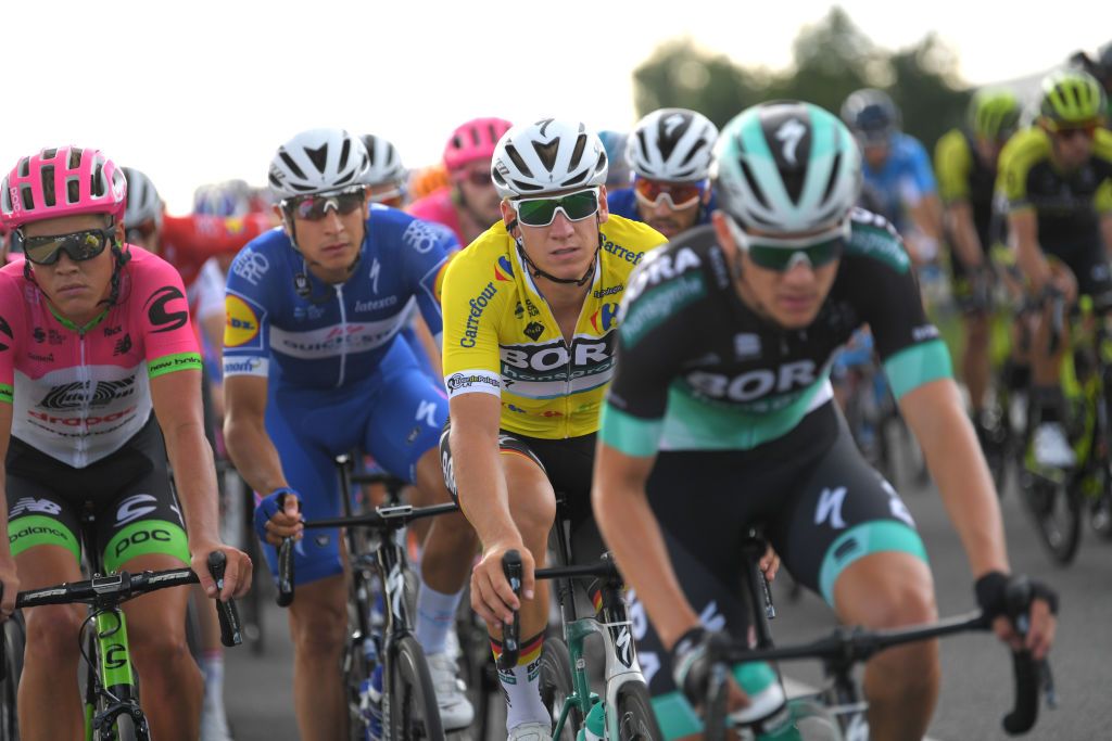 Pascal Ackermann (Bora-Hansgrohe) in the leader's jersey