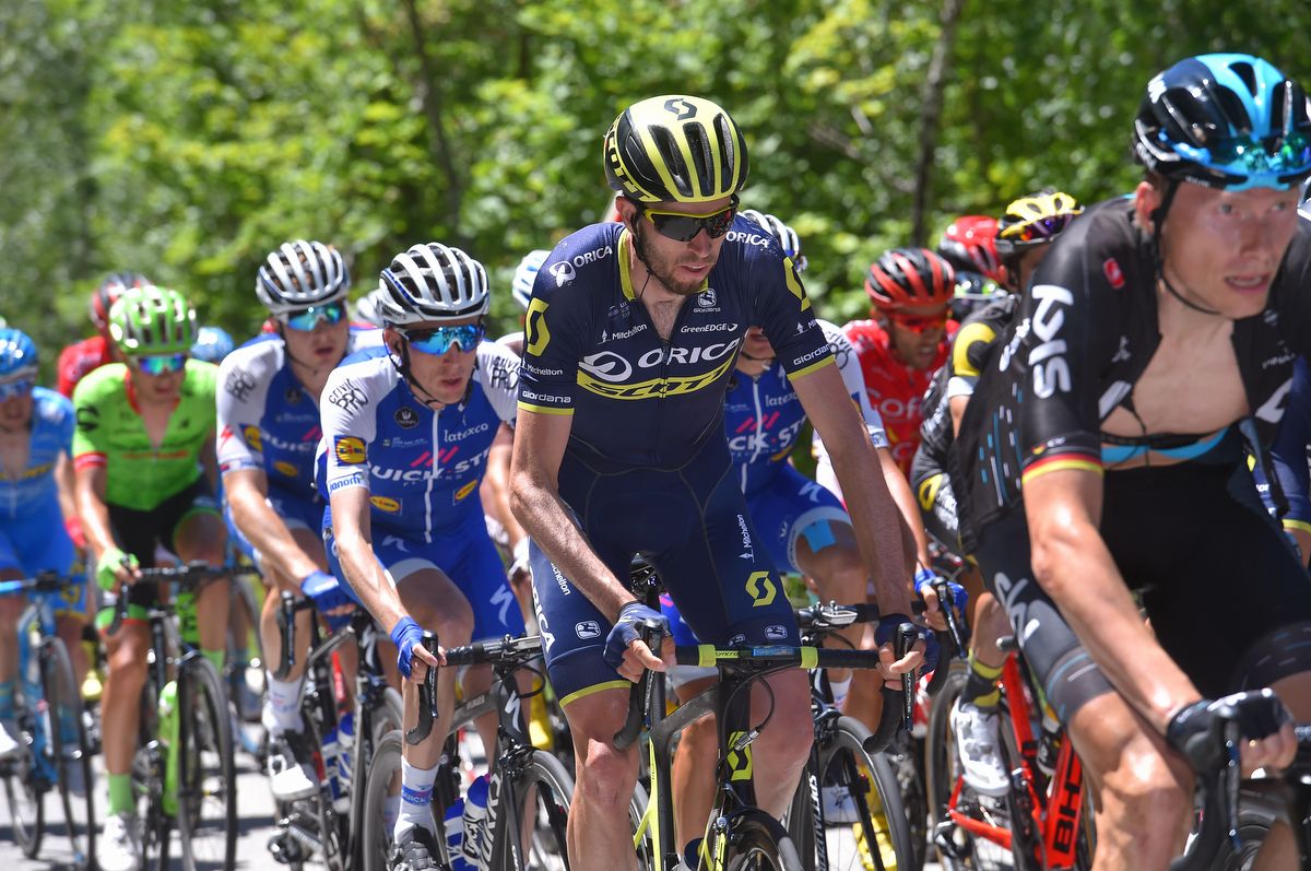 Damien Howson (Orica-Scott) climbing