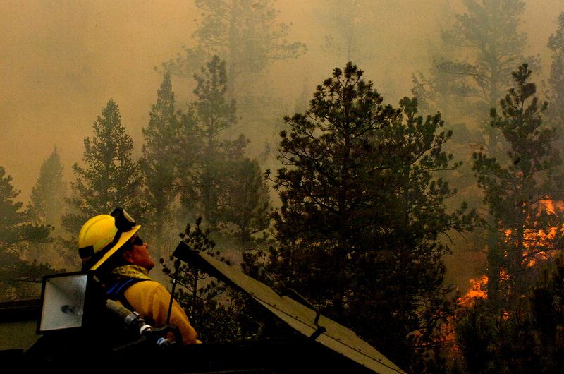 National Guard photo of the High Park fire