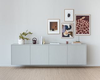 Ikea BESTÄ cabinet with white wood doors from Fronteriors