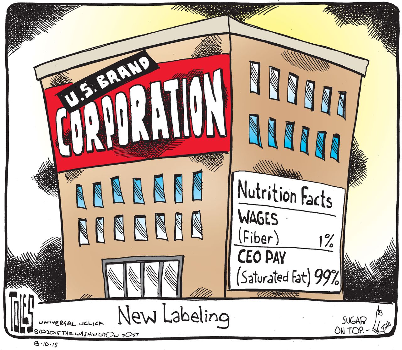 Editorial cartoon U.S. Corporations Pay