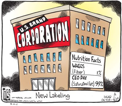 Editorial cartoon U.S. Corporations Pay