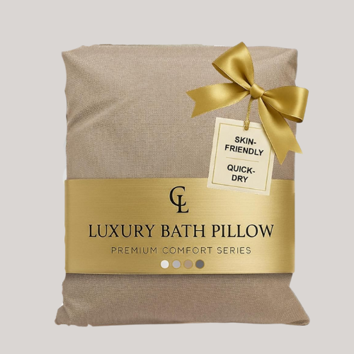 Luxury Bath Pillow for Tub - Thick and Comfortable Bathtub Pillow Support for Head and Neck and Back - Washable Quick-Drying Bath Pillows - Bath Cushion for Home Spa Soaking Tub Relaxation - Sand