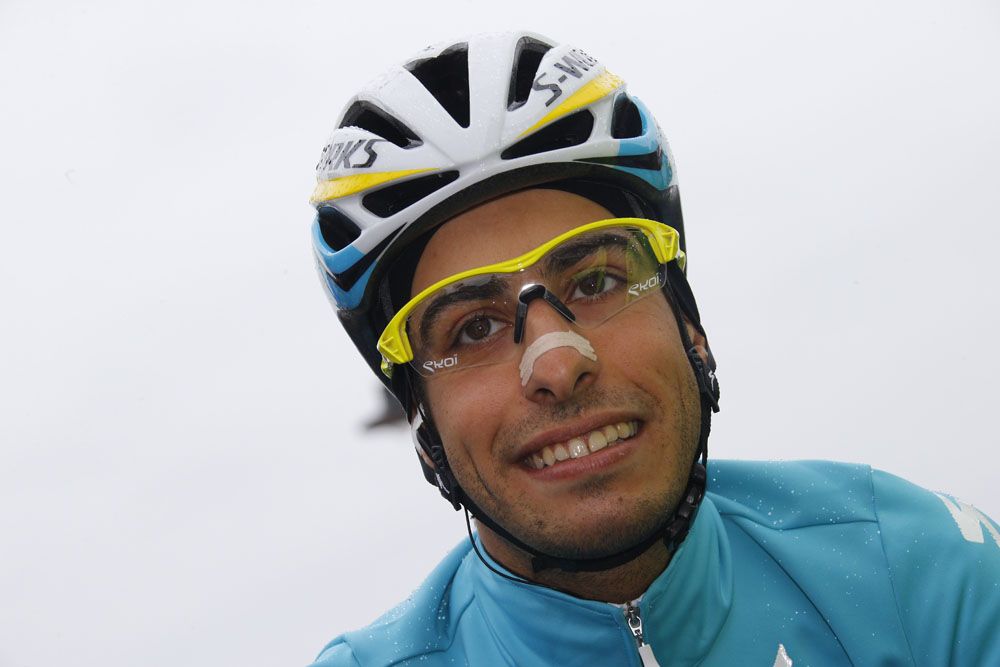 Fabio Aru looking happy at the start of the day