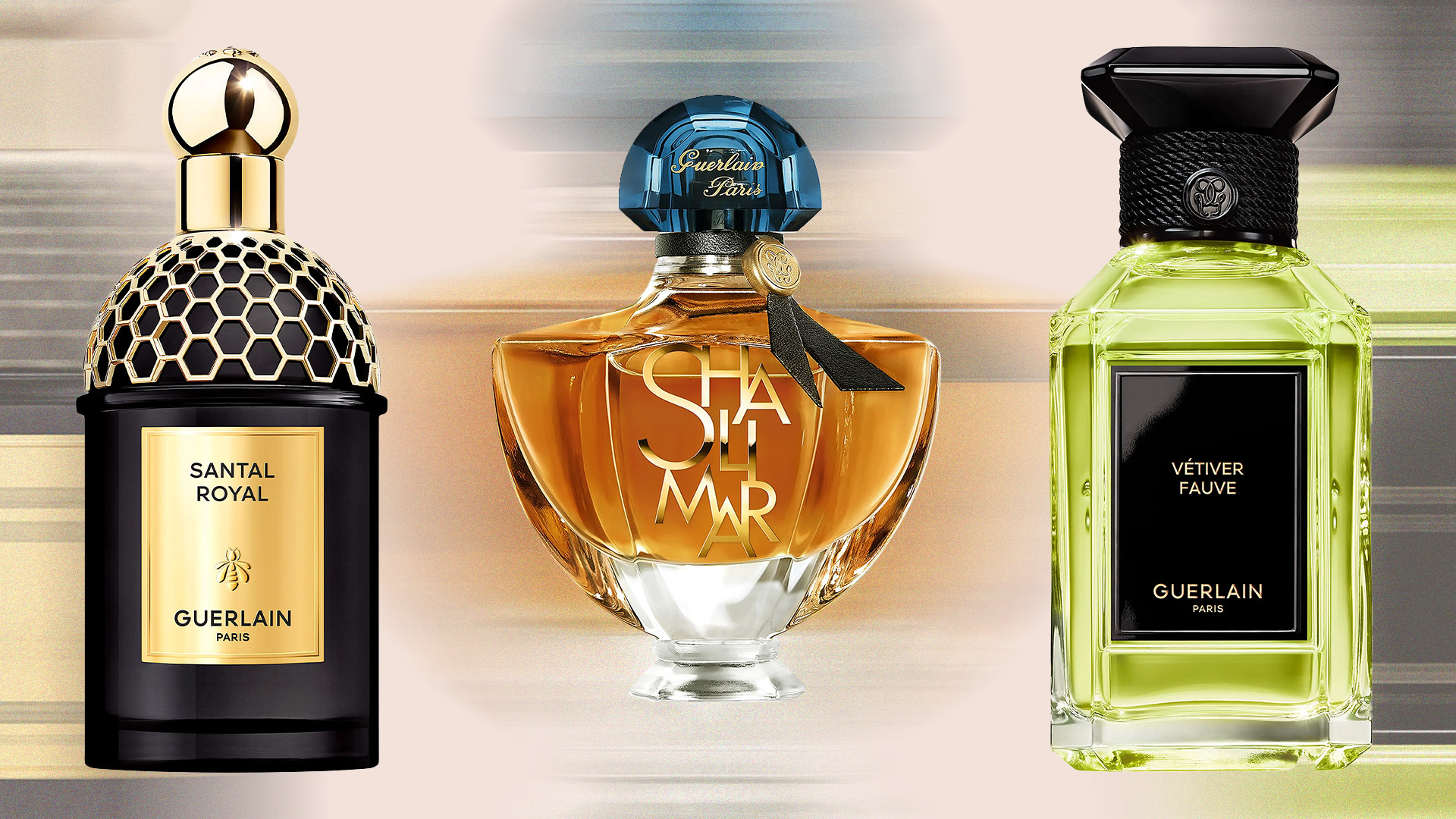 Collage of Guerlain Fragrances From Saks