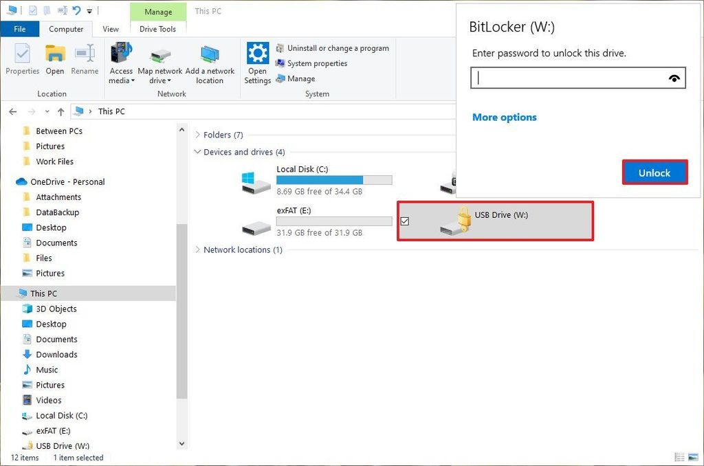 How to set up multiple partitions on a USB flash drive on Windows 10