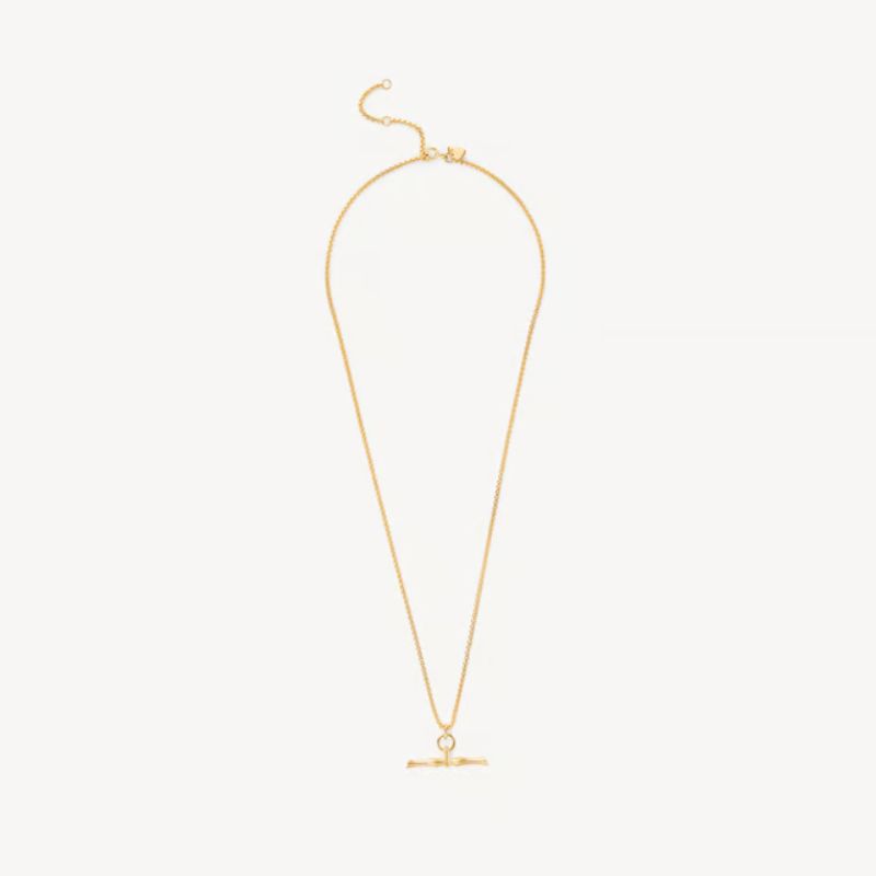gold T Bar necklace