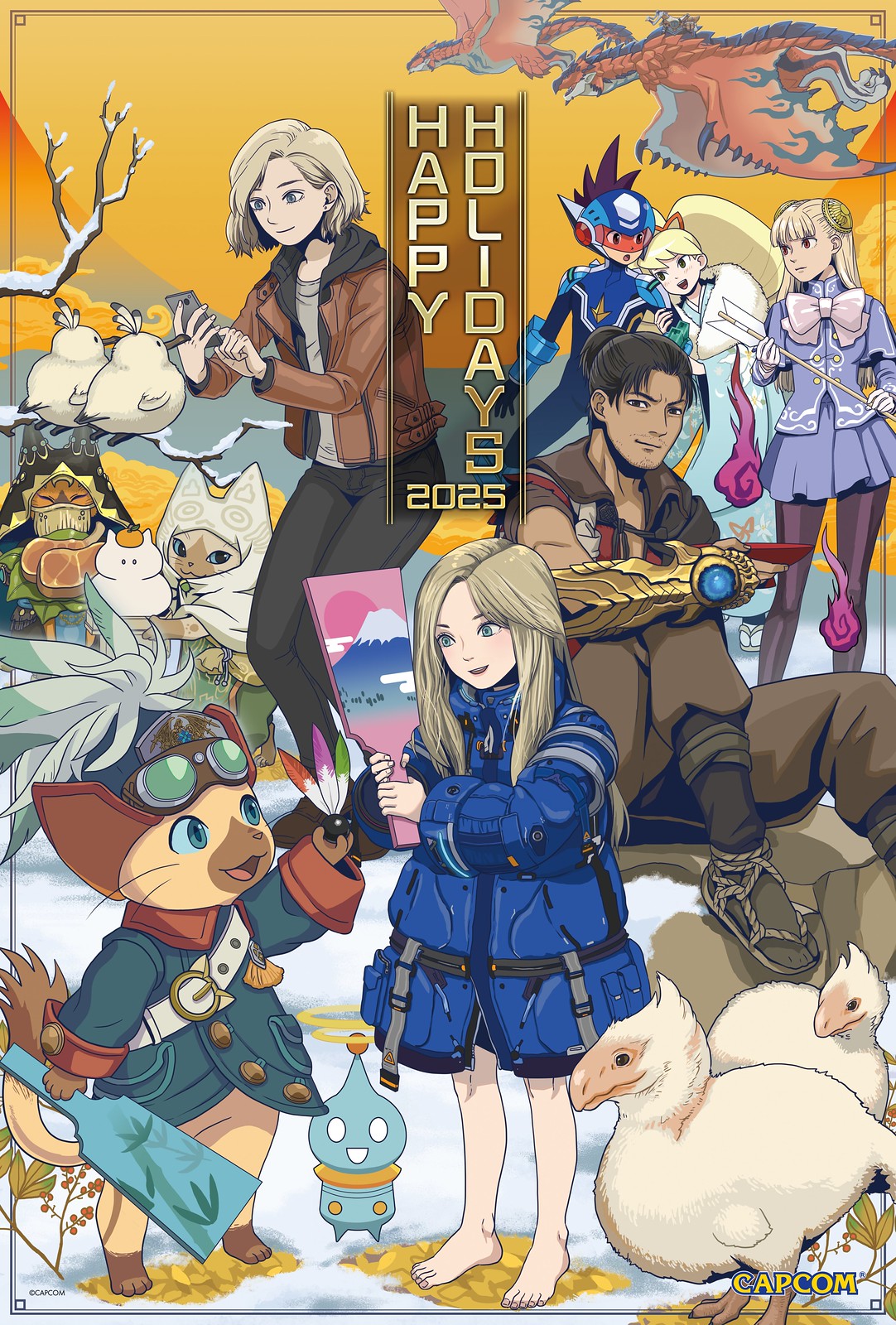 Sony PlayStation Christmas card art