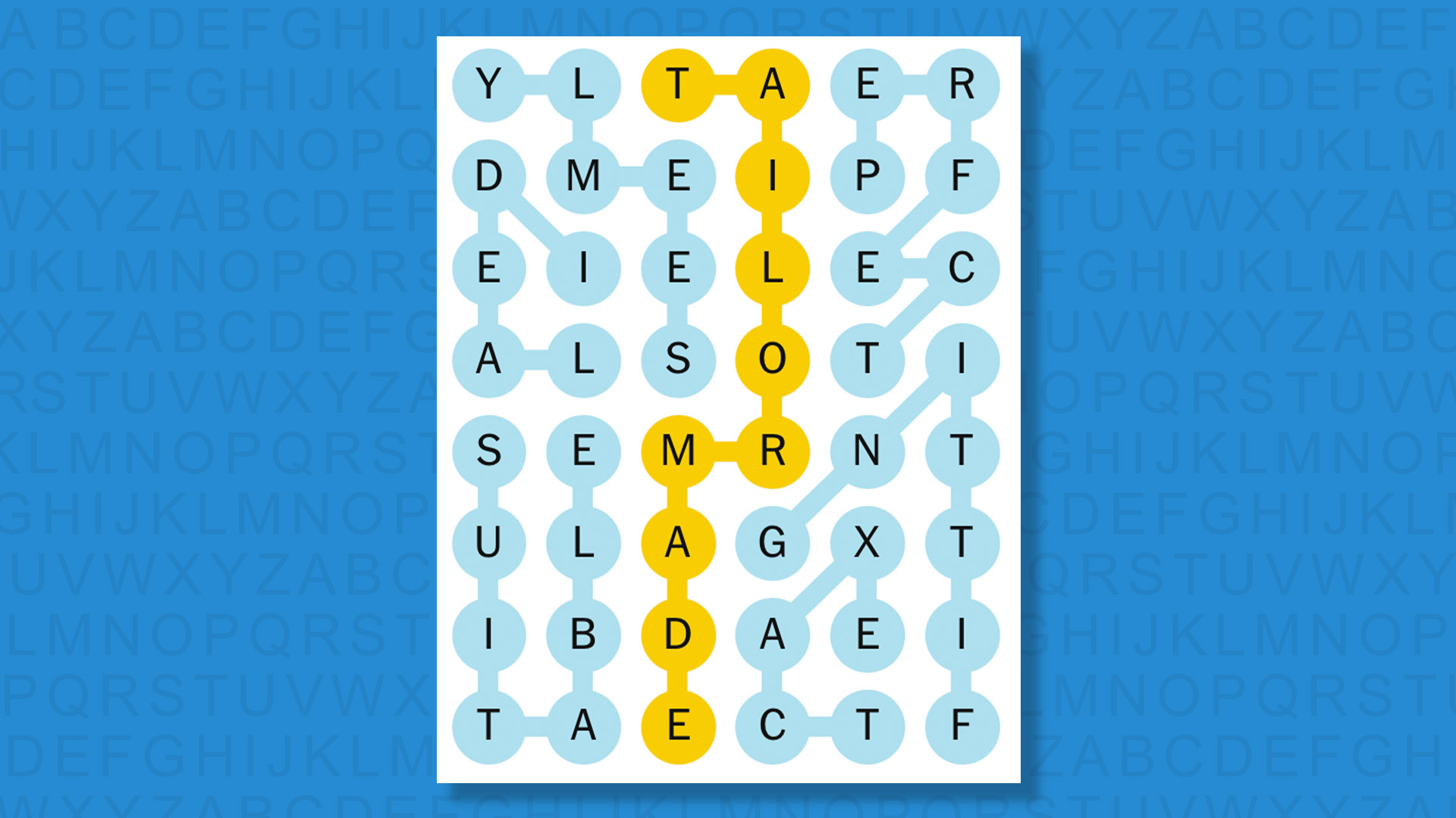 NYT Strands answers for game 754 on a blue background