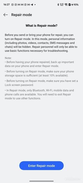 OnePlus 12 Repair mode