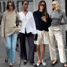 fashion collage featuring influencers in trendy spring outfit ideas