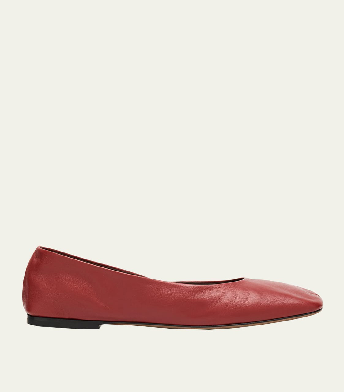 The Row, Square Leather Ballet Flats