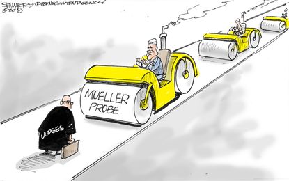 Political cartoon U.S. Mueller FBI Russia investigation judges
