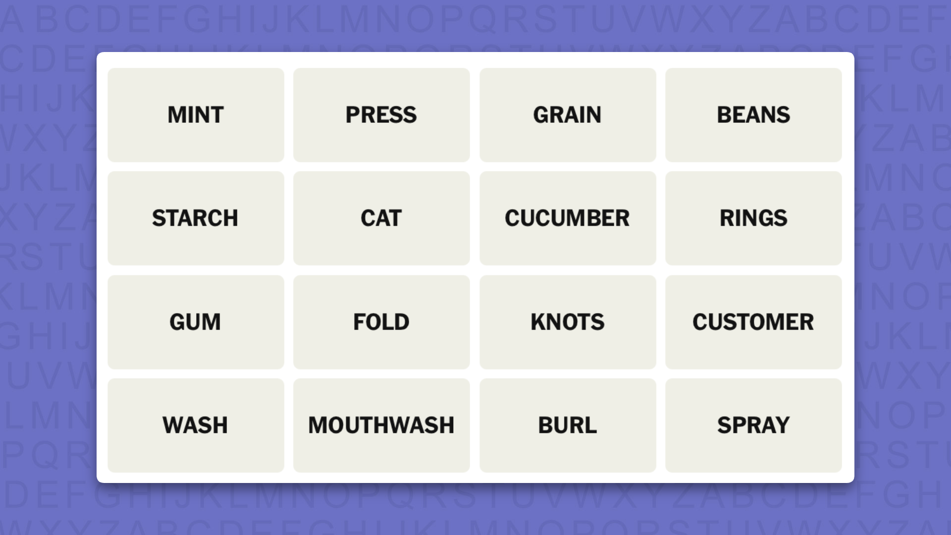 NYT Connections hints for game 1203 on a purple background