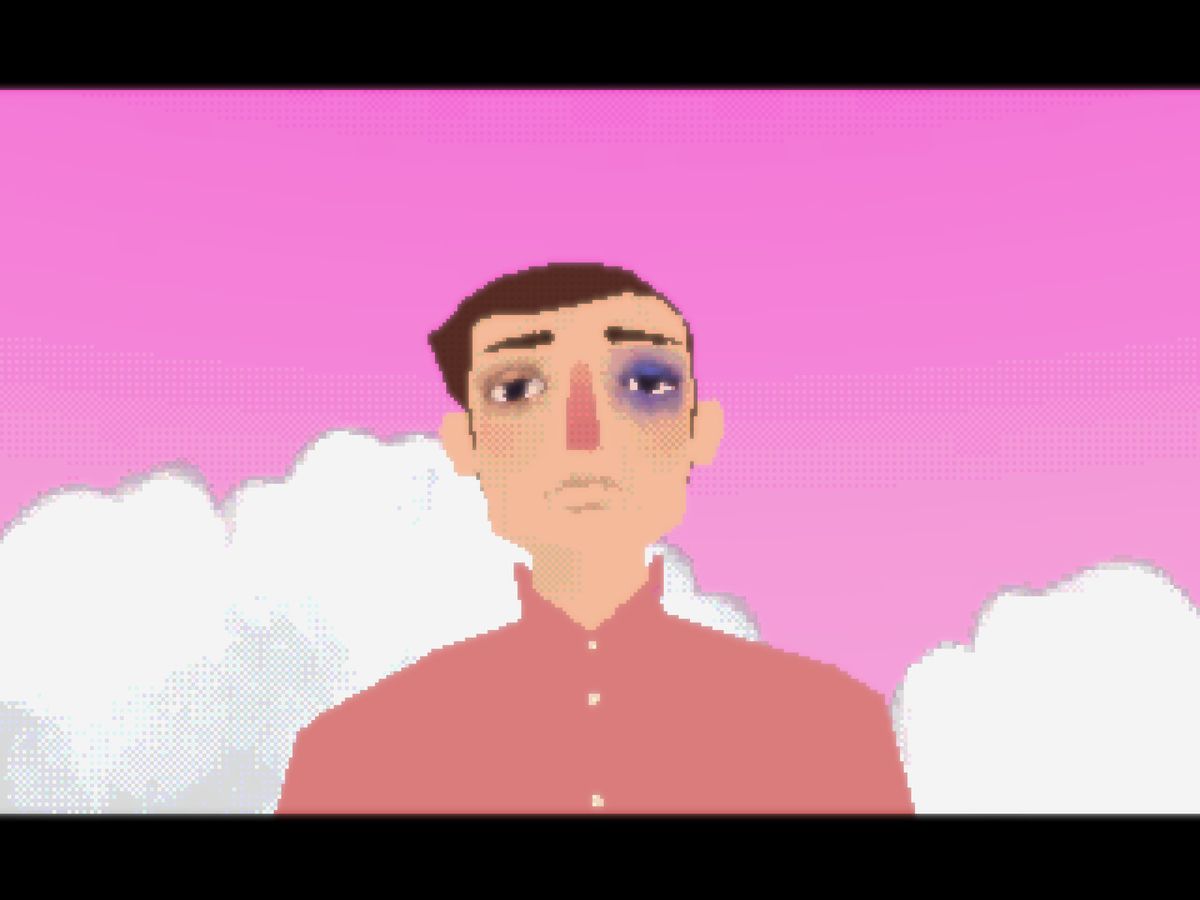 Pixel-art screenshot from indie RPG knuckle sandwich
