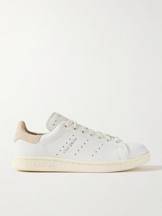 Stan Smith Lux Suede-Trimmed Leather Sneakers