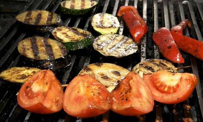 Vegetables grilling