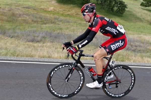 Taylor Phinney (BMC) stays out of trouble until closing in on the finish.